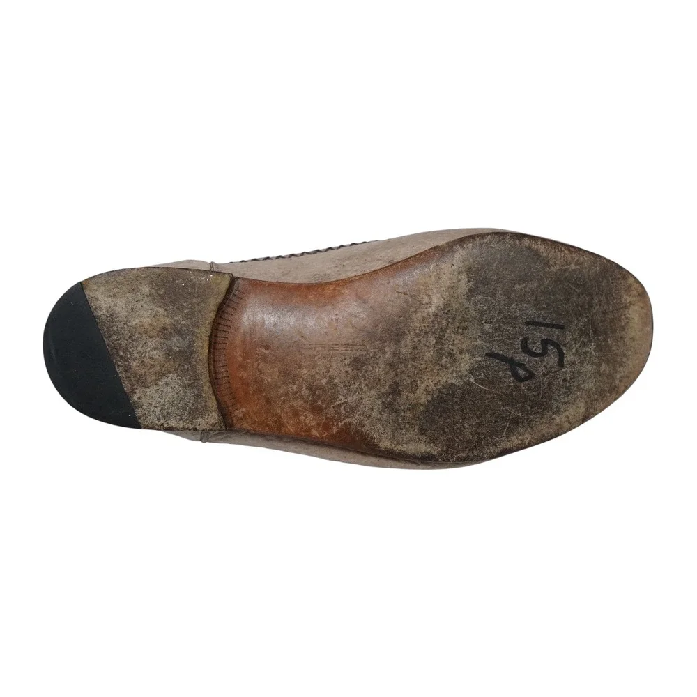 Moreschi Tan Ostrich Leather Penny Loafers Mens 9 Made in Italy